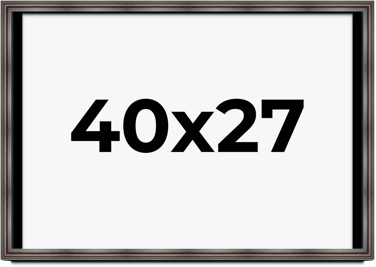 Shadow Box 1.75" Deep Brown Picture Frame - UV Acrylic, Backing Board, Hanging Hardware Included